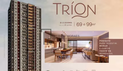 Tríon Jardim Paulistano para morar ou investir: planta 99,92m² até 2 suítes