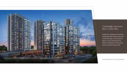 Lançamento Planeta: Apto 69m², 2 dormit, 1 suíte, Boa Vista Square Living