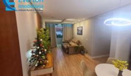 Apartamento de 90 m² com 3 quartos sendo 1 suite, sala em 2 ambientes, garagem 28 m².