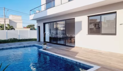 Sobrado com 4 suítes e piscina no Condomínio Villa Bella Livorno, Paulínia