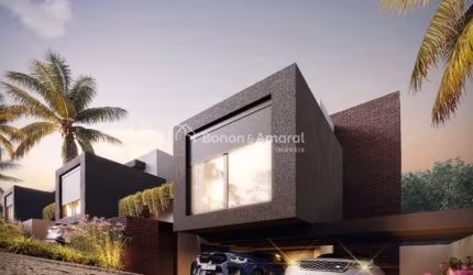 Casa em condomínio com 3 suítes, sala dois ambientes, 5 banheiros e 2 vagas na garagem - Unidade 1