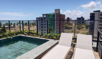 Vendo flat 31m²+9m² de área externa frente mar no bairro Intermares em Cabedelo/PB
