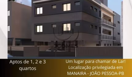 Apartamento para Venda em João Pessoa, Manaíra, 2 dormitórios, 1 suíte, 2 banheiros, 1 vaga