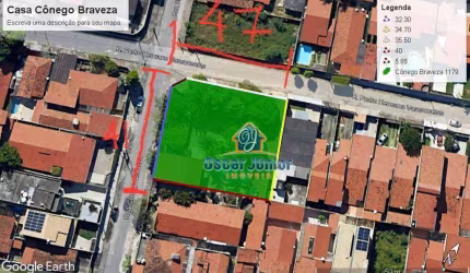 OPORTUNIDADE! Terreno de Esquina, 1927 m² por R$ 1.550.000 - Cidade dos Funcionários - Fortaleza/CE