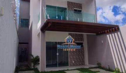 ALTO PADRÃO NO MELHOR DO EUSÉBIO! Casa Duplex com 4 Quartos (3 Suítes) + Varanda Gourmet, 174 m² por R$ 590.000 - Guaribas - Eusébio/CE