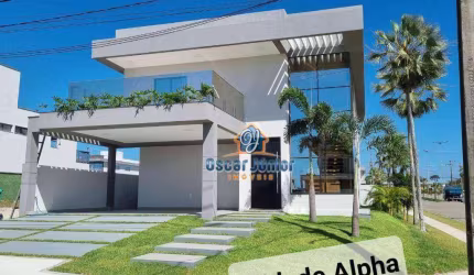 MEGA CASA DUPLEX com 4 Suítes em CONDOMÍNIO FECHADO, 338 m² por R$ 1.990.000 - Cidade Alpha - Eusébio/CE