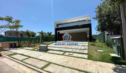 Mega Casa Duplex em Condomínio Fechado e ÁREA DE LAZER! 5 Suítes + Lavabo, 460 m² por R$ 2.800.000 - Bairro Cidade Alpha - Eusébio/CE