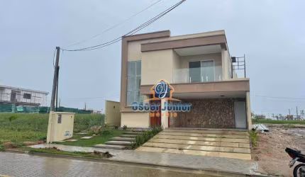 Casa Duplex em Condomínio Fechado com 4 Suítes + Área de Lazer Completa, 363 m² por R$ 2.900.000 - Cidade Alpha - Eusébio/CE