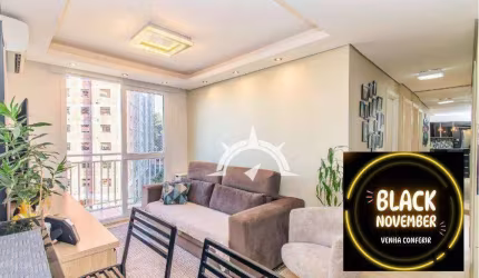 Lindo Apartamento Decorado Semi Mobiliado com 3 Dorm. a venda, com 72 m² por R$ 580.000 - Jardim Itu Sabará - Porto Alegre/RS