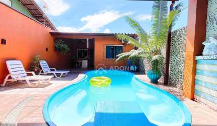 Linda Casa com Piscina, Pertinho do Mar, à venda, 78 m² por R$ 650.000 - Coroados - Guaratuba/PR
