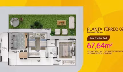 Apartamento à venda no FLOR DE LÓTUS MAIS VIVER, ROBALO, Aracaju, SE