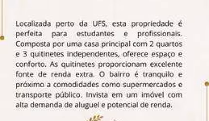 Casa à venda em rua pública, ROZA ELZE, São Cristóvão, SE