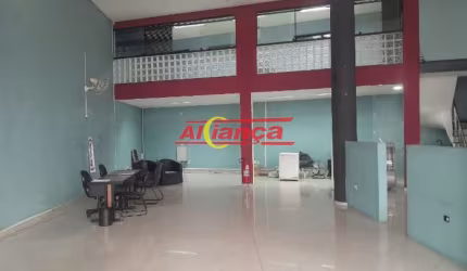 Salão Comercial com 220m² para alugar com 2 banheiros, Mezanino - VL. Barros - Guarulhos