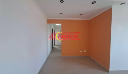 APARTAMENTO PARA ALUGAR COM 76M², 3 QUARTOS,  2 VAGAS, JD VILA GALVÃO - GUARULHOS/SP POR R$ 2.750