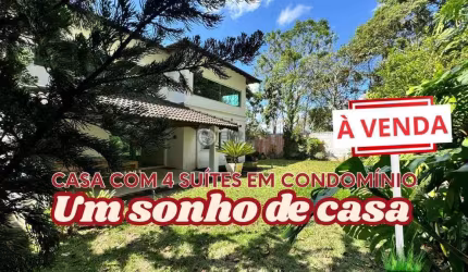 Casa em condomínio fechado com 4 quartos para alugar na Rodovia Teresópolis-Itaipava, 3001, Quebra Frascos, Teresópolis, 303 m2 por R$ 7.000