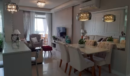 APARTAMERNTO DE 3 DORMITÓRIOS, 1 SUITE, 2 VAGAS, MOBILIADO.