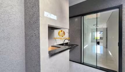 Sobrado novo 3 quartos, alto patrão de acabamentos e espaço gourmet no Umbará Curitiba