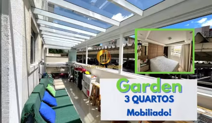 Apartamento Garden 3 quartos mobiliado e cobertura de vidro no Villaggio Ravenna Pinheirinho