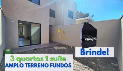 sobrado 3 quartos sendo 1 suíte e amplo terreno nos fundos Alto Boqueirão