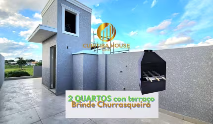 Sobrado triplex 2 quartos novo Umbará, Curitiba com rooftop terraço com 1 Churrasqueira Brinde da Curitiba House