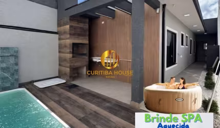 Casa Alto Padrão 3 quartos sendo 1 suíte pé direito duplo, piscina e espaço gourmet. 90 m² bairro Nações Fazenda Rio Grande