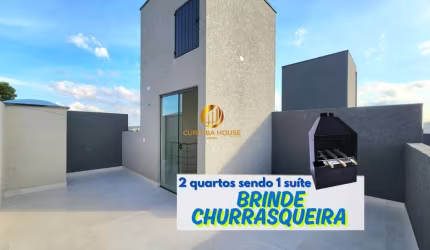 Sobrado triplex 2 quartos sendo 1 suíte,  rooftop terraço gourmet com churrasqueira em condomínio fechado Alto Boqueirão