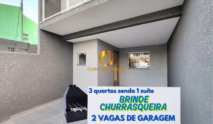 Sobrado 3 quartos com suíte e 2 vagas de garagem sendo 1 coberta  no sítio cercado.