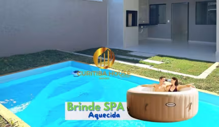 Casa Alto padrão 3 quartos sendo 1 suíte e com piscina no Eucaliptos Fazenda Rio Grande PR