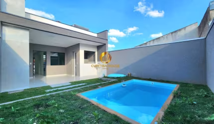 Casa Alto padrão 3 quartos sendo 1 suíte e com piscina no Eucaliptos Fazenda Rio Grande PR