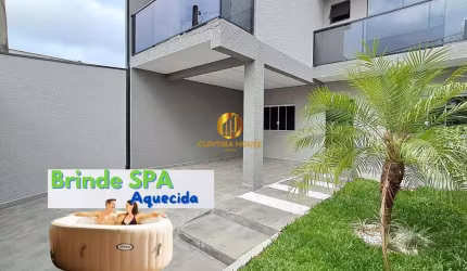 Sobrado Alto Padrão com 4 quartos sendo uma suite, espaço gourmet, garagem para 3 carros, Santa Terezinha em Fazenda Rio Grande.