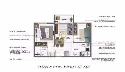 Apartamento com 2 quartos à venda na Rua Inhaúma, 235, Várzea da Barra Funda, São Paulo por R$ 279.000