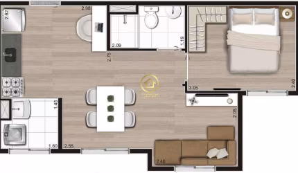 Apartamento com 2 quartos à venda na Rua dos Silvas, 173, Vila Nina, São Paulo por R$ 218.900