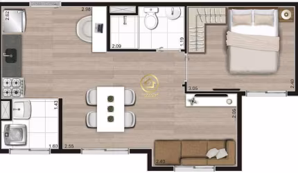 Apartamento com 2 quartos à venda na Rua dos Silvas, 225, Vila Nina, São Paulo por R$ 221.900