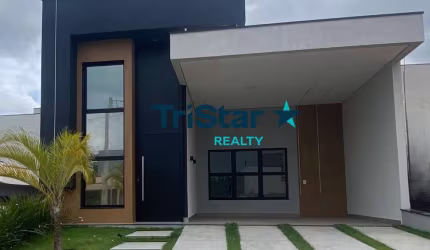 TRISTAR REALTY CA00413 - CASA NOVA TERREA PARA VENDA E LOCAÇAO COM 03 SUITES EM CONDOMINIO FECHADO COM LAZER COMPLETO - AT. 218m² - AC. 142m² - PARK G