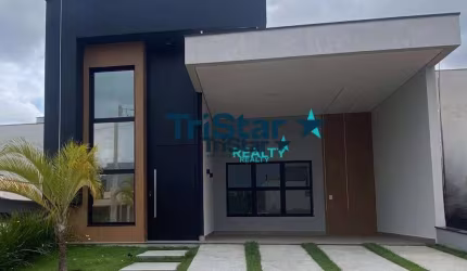CA0103 - CASA NOVA TERREA PARA VENDA E LOCAÇAO COM 03 SUITES EM CONDOMINIO FECHADO COM LAZER COMPLETO - AT. 218m² - AC. 142m² - PARK GRAN RESERVE INDA