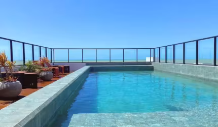 Flat mobiliado no Get by Side, a 70 metros do mar no Jardim Oceania