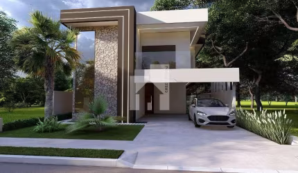 Casa à venda em construção, 185m² construídos, 3 suites, garagem 4 autos, piscina, Condominio Gran