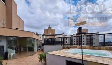 Espetacular cobertura de 3 quartos no Jardim Henriqueta, Taboão da Serra-SP: 2 salas, 2 banheiros, 1 suíte, 2 vagas de garagem e 160,00 m² de área.