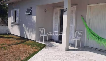 Casa de alvenaria com 2 dormitórios, sendo 1 suíte, sala, cozinha, banheiro, garagem, quinntal por R