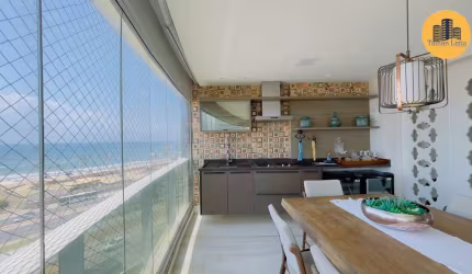 Apartamento Alto Padrão Frente Mar em Pituaçu, com 200m², finamente decorado,  com vagas cobertas