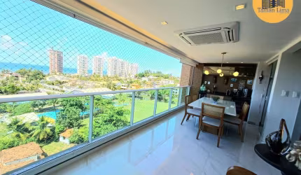 Apartamento Alto Padrão em Pituaçu, proximo a praia, são 3/4 sendo 1 suite com 2 vagas, prédio novo, com lazer completo