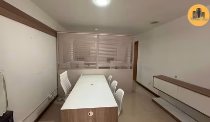 Sala Comercial no Hangar Business com 34, reformada, opção de venda com mobília e sem mobília.