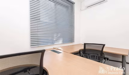 Sala em coworking mobiliada  para locação, 7m² privativos Mercês, Curitiba, PR