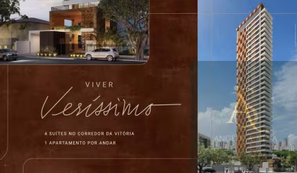 Apartamento para Venda em Salvador, Vitória, 4 dormitórios, 4 suítes, 5 banheiros, 3 vagas