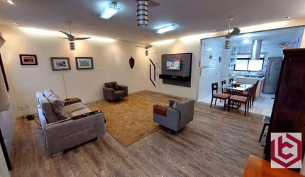 Apartamento com 3 dormitórios para alugar, 146 m² por R$ 8.000 (PACOTE)/mês - Boqueirão - Santos/SP
