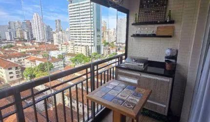Apartamento com 3 dormitórios à venda, 80 m² por R$ 897.000,00 - Gonzaga - Santos/SP