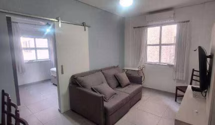 Apartamento com 1 dormitório para alugar, 47 m² por R$ 3.000 + ENCARGOS/mês - Boqueirão - Santos/SP