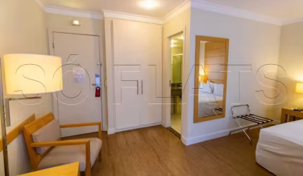 Flat Nobile Hotels 29m² 1 dormitório 1 vaga no Jardim Aeroporto para locação.