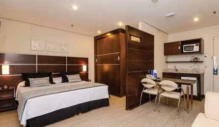Transamérica Nações Unidas com 28m² e 1 dorm próximo a Marginal Pinheiros.