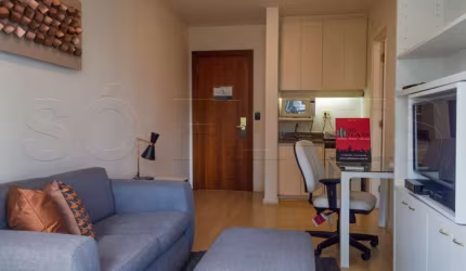 Studio Grand Mercure Itaim para locação na Vila Nova Conceição 36m² e 1 dormitório.